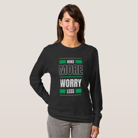 T-shirt Randonnée Plus Inquiète Moins (Devant entier)