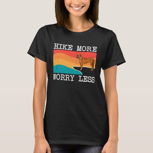 T-shirt Randonnée Plus Inquiète Moins Rhodesian Ridgeback (Devant)