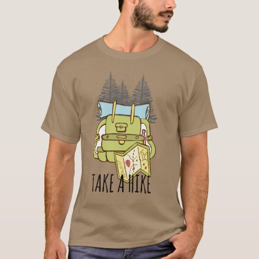 T-shirt Randonnée Randonnée Camping Nature Backpacking (Devant)