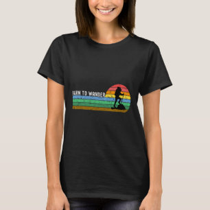 T-shirt Randonnée Vintage Né Pour Errer Silhouette De Couc