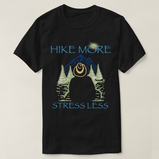 T-shirt Randonner Plus De Stress Moins (2) (Design devant)