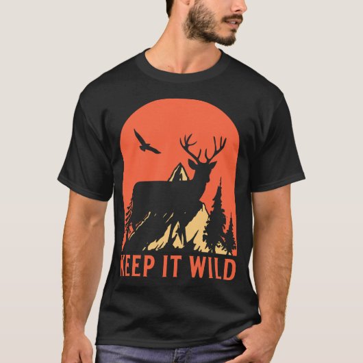 T-shirt randonner sauvage graphique (Devant)