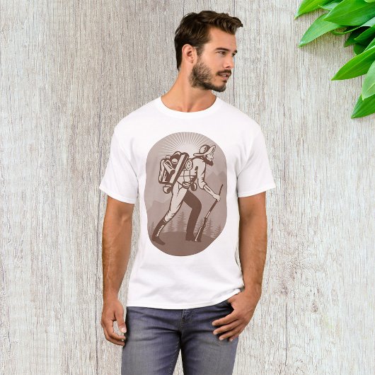 T-shirt Randonneur chercheur d'or d'époque 19ème siècle
