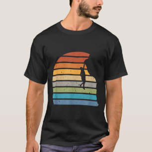 T-shirt Randonneur de montagne à dos sac à dos rétro au co