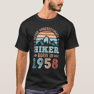 T-shirt Randonneur né en 1958 70e Randonnée d'anniversaire