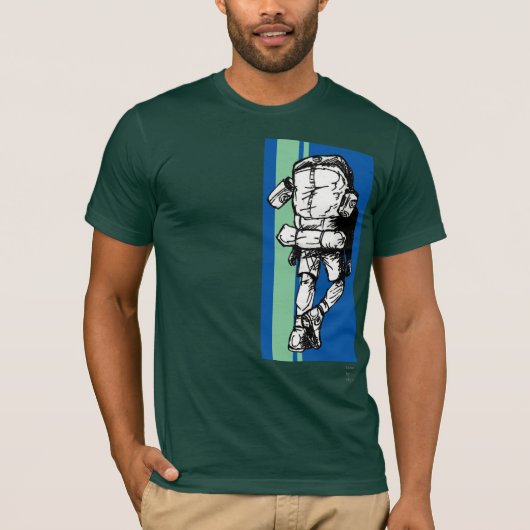 T-shirt Randonneur (type) - bleu-vert (Devant)