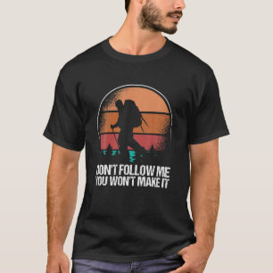 T-shirt Randonneur Vintage Grimpeur de Montagne Rétro Moun