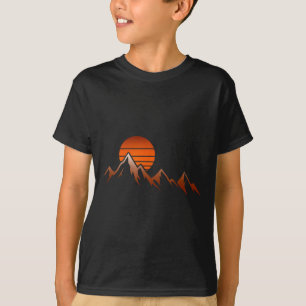 T-shirt Randonneur vue montagne lever de soleil montagne r