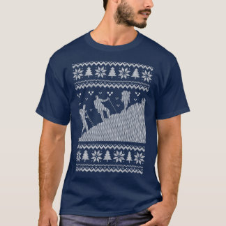 T-shirt Randonneurs de montagne Randonnées de Noël moches