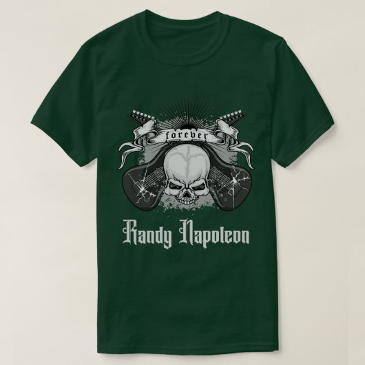 T-shirt randy napoleon guitaris pour toujours (Design devant)