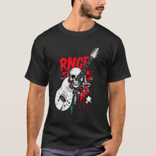 T-shirt Range Guitare Electrique Graffiti Crâne Grunge T-S