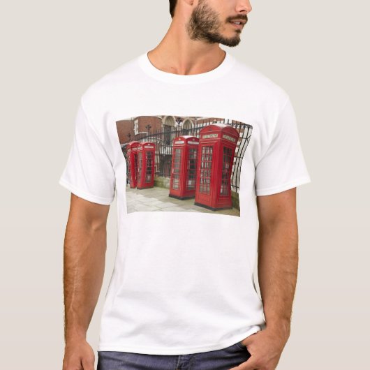 T-shirt Rangée de cabines téléphoniques à l'arrière du Roy (Devant)