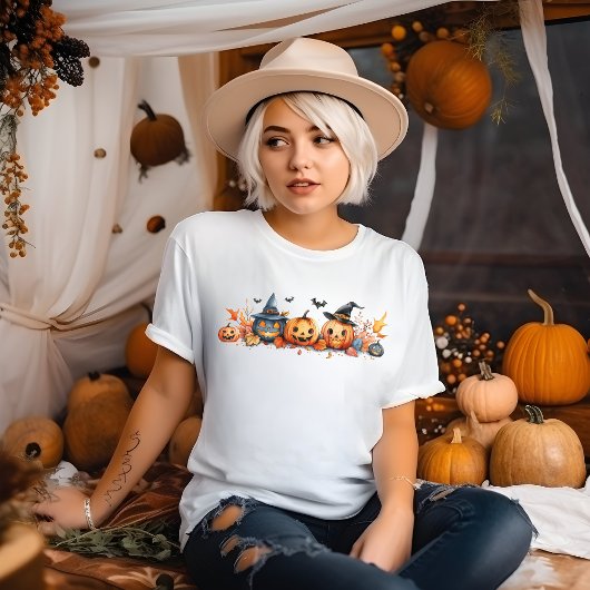 T-shirt Rangée de citrouilles