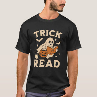 T-shirt Rangée de fantômes lisant un amoureux de livre d'H