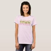 T-shirt Rangée de lapins chiots (Devant entier)