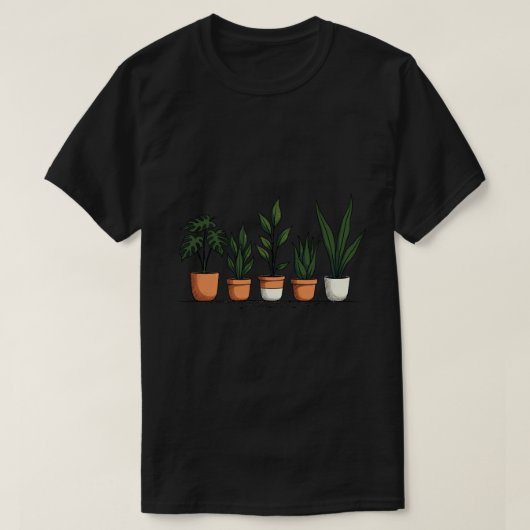 T-shirt Rangée de plantes (Design devant)