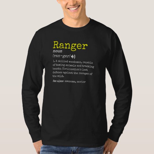 T-shirt Ranger Classe Mème Tabletop Rpg Caractère Définir (Devant)