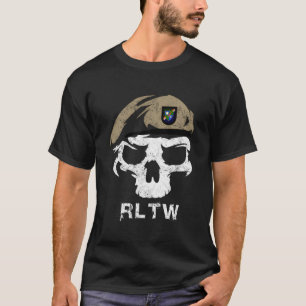 T-shirt Ranger de l'Armée vintage Régiment Crâne droit Tan