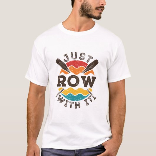 T-shirt Rangez-vous avec le Cool Retro Rowing Team Oars (Devant)