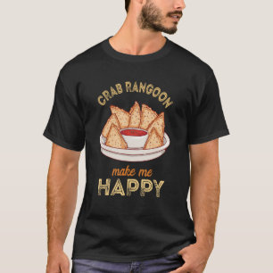 T-shirt Rangoon de crabe me rendre heureux Crabe alimentai
