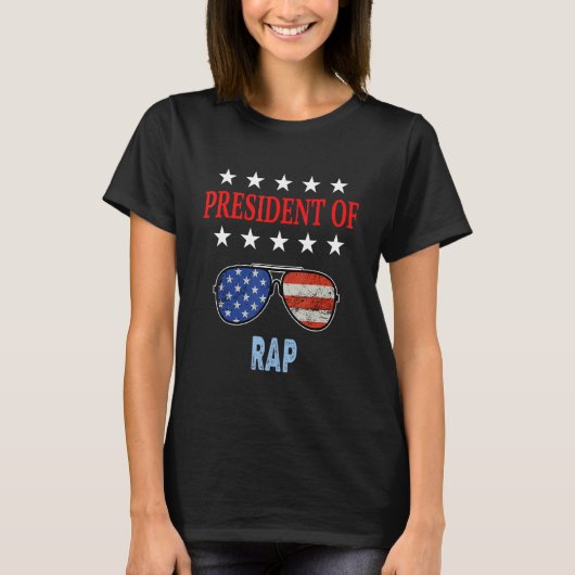 T-shirt Rap Accessoires Usa Drapeau Rap dire (Devant)