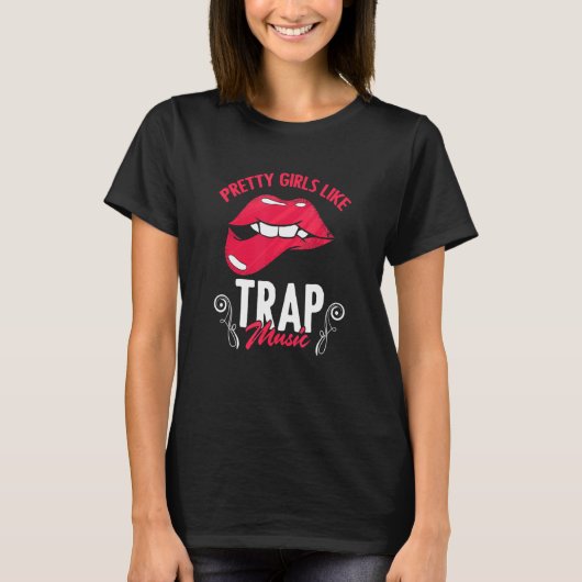 T-shirt Rap Edm Hiphop Rapper Jolies Filles Comme Le Piège (Devant)