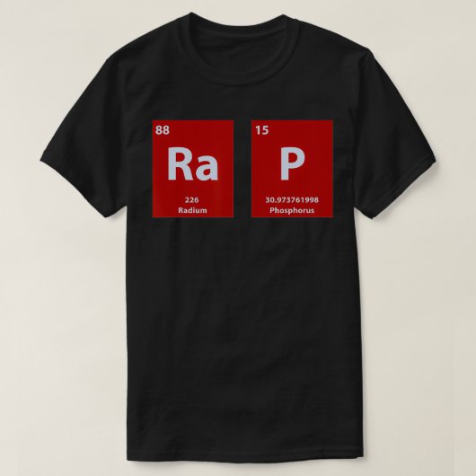 T-shirt Rap Tableau Périodique D'Éléments Nerd Rap (Design devant)