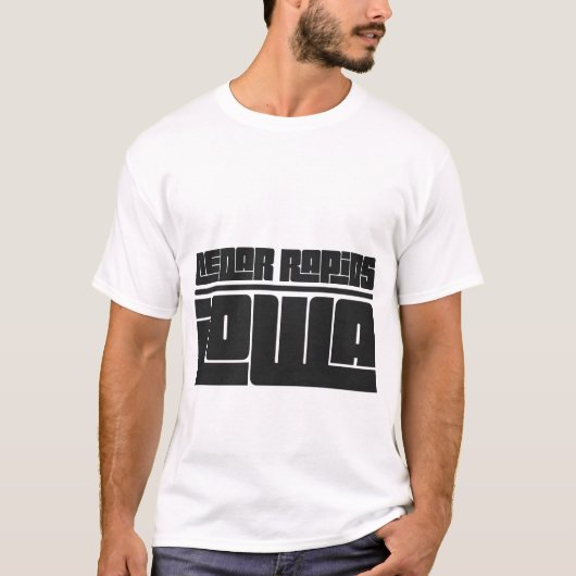 T-shirt Rapides de cèdre - Iowa (Devant)