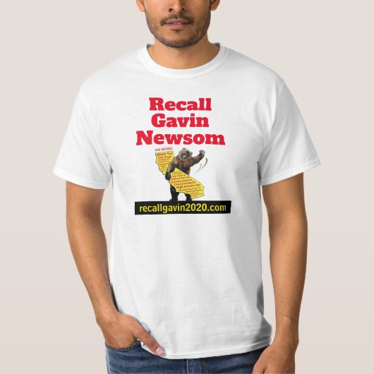 T-shirt Rappel unilatéral Gavin Newsom (Devant)