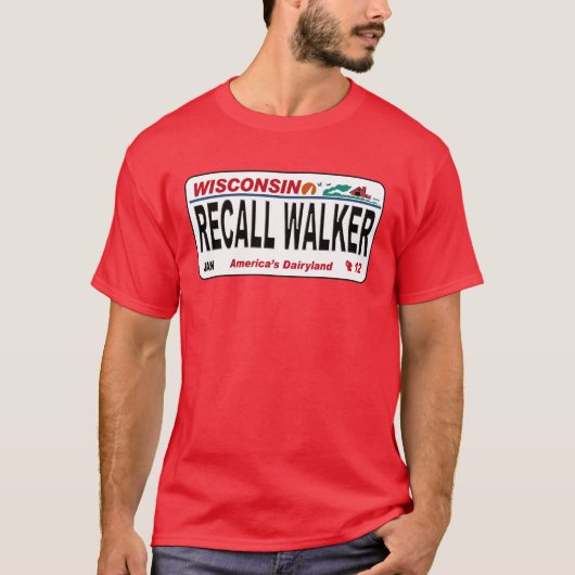 T-shirt Rappel Walker - Conception de plaque d'immatricula (Devant)