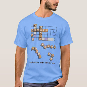 T-shirt Rappeler Gavin Newsom Scrabble