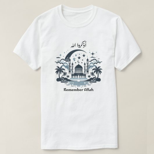 T-shirt Rappelez-vous Allah (Design devant)