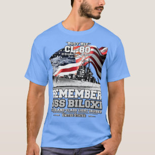 T-shirt RAPPELEZ-VOUS USS Biloxi CL80 US Navy Light Cruise