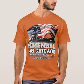 T-shirt RAPPELEZ-VOUS USS Chicago CA136 vétérans de la mar