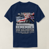 T-shirt RAPPELEZ-VOUS USS Galveston CL93 des anciens comba (Design devant)