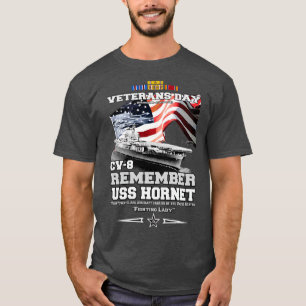T-shirt RAPPELEZ-VOUS USS Hornet CV8 Yorktownclass voiture
