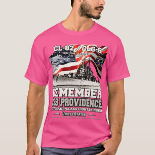 T-shirt RAPPELEZ-VOUS USS Providence CL82 US Navy Light cr