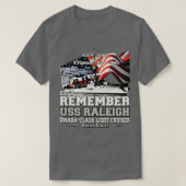 T-shirt RAPPELEZ-VOUS USS Raleigh CL7 scout cruiser navy v (Design devant)