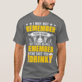 T-shirt Rappelez-Vous Votre Bartending De Boissons