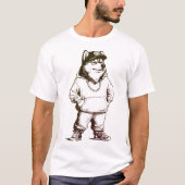 T-shirt Rapper Malamute Funny Chien Conception HIP HOP (Devant)