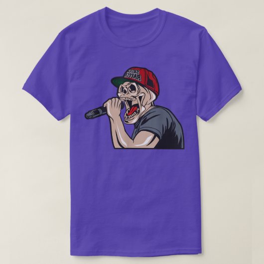 T-shirt Rapper Skeleton Rapper (Design devant)