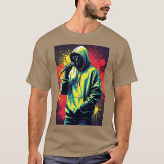 T-shirt Rapper Streetwear Silhouette Urban HipHop Style De