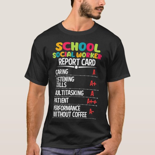 T-shirt Rapport Card de l'école (Devant)