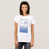 T-shirt Rapport d'or Blanc-Bleu (Devant entier)