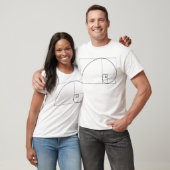 T-shirt Rapport d'or en spirale de Fibonacci (Unisexe)