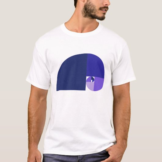 T-shirt Rapport d'or, spirale de Fibonacci (Devant)
