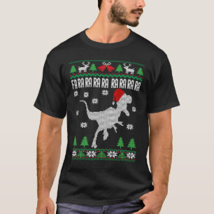 T-shirt Rapporteure Santa Hat Velociraptor Dinosaur Ugly C
