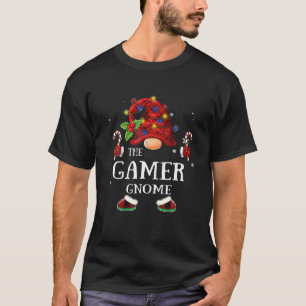 T-shirt Rapprocher Famille Amusante Le Gamer Gnome Noël Gr