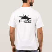 T-shirt Raptor F-22 minimaliste (Dos)