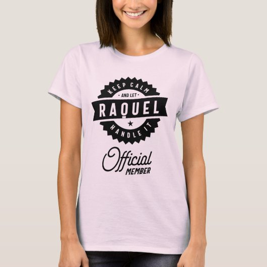 T-shirt Raquel Nom personnalisé Cadeau Anniversaire (Devant)